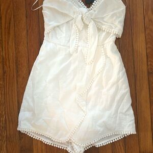 Fashion Nova Ivory Bow Midi Dress